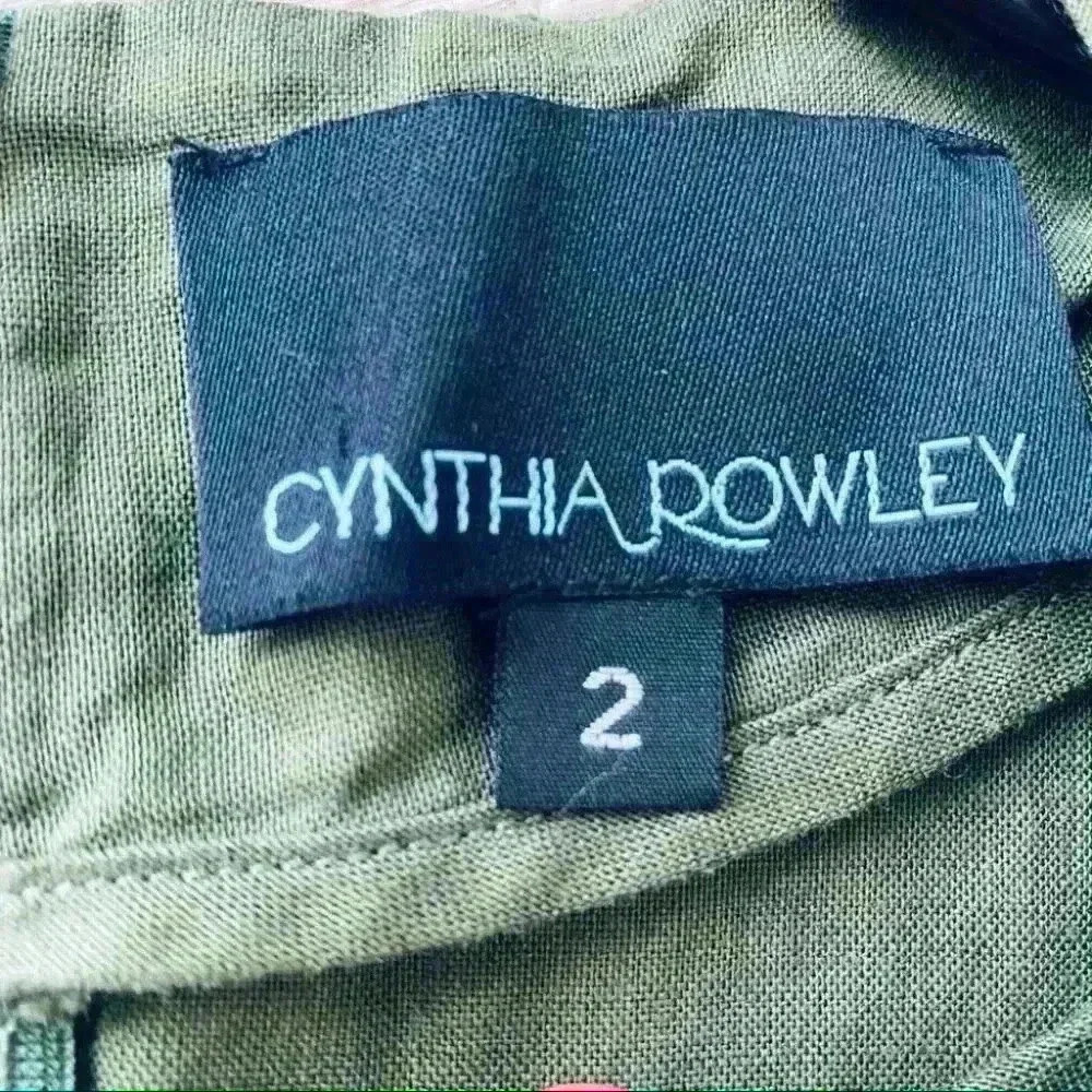 CYNTHIA ROWLEY KAKI RUFFLE TOP - Picture 8 of 13